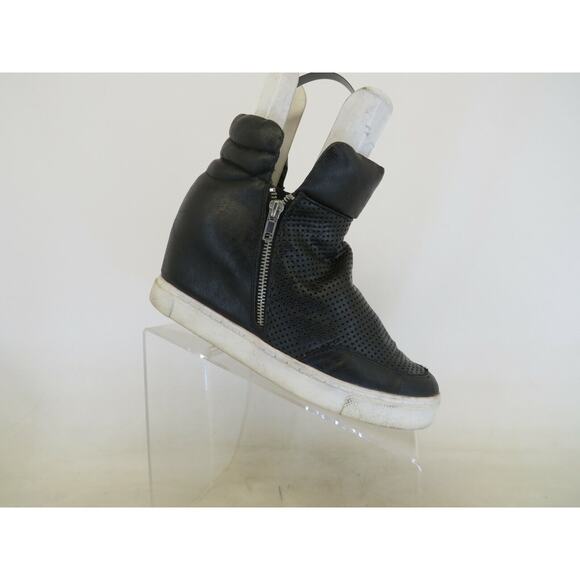 Steve Madden Shoes - Steve Madden Womens Black Leather Hidden Wedge Ankle Boots Booties Size 10 B